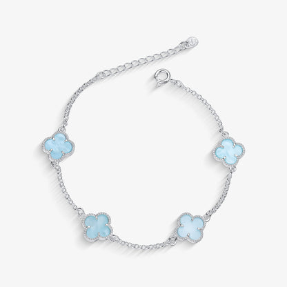 Pulseira Trevo Azul Piscina