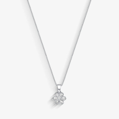 Colar Flor Pétalas de Cristal