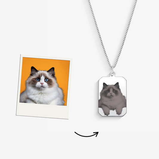 Colar Medalha Retangular com Foto Personalizado