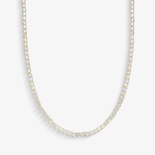 Choker Zircônia 2mm Folheado a Ouro18k