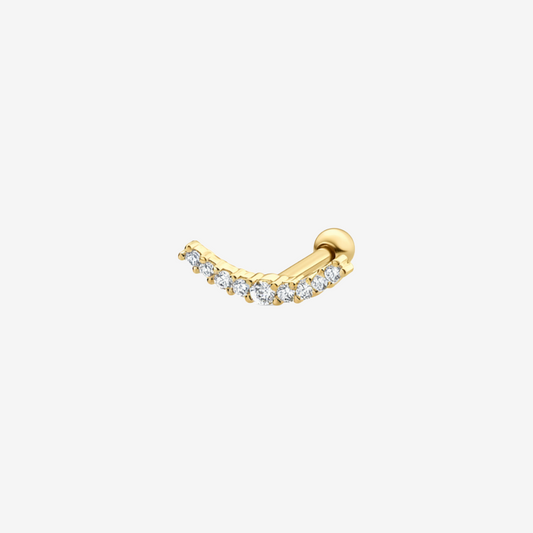 Piercing Helix Tragus Folheado a Ouro 18k