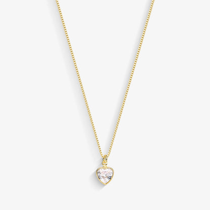 Colar Ponto de Luz Coração com Borda Folheado a Ouro18k