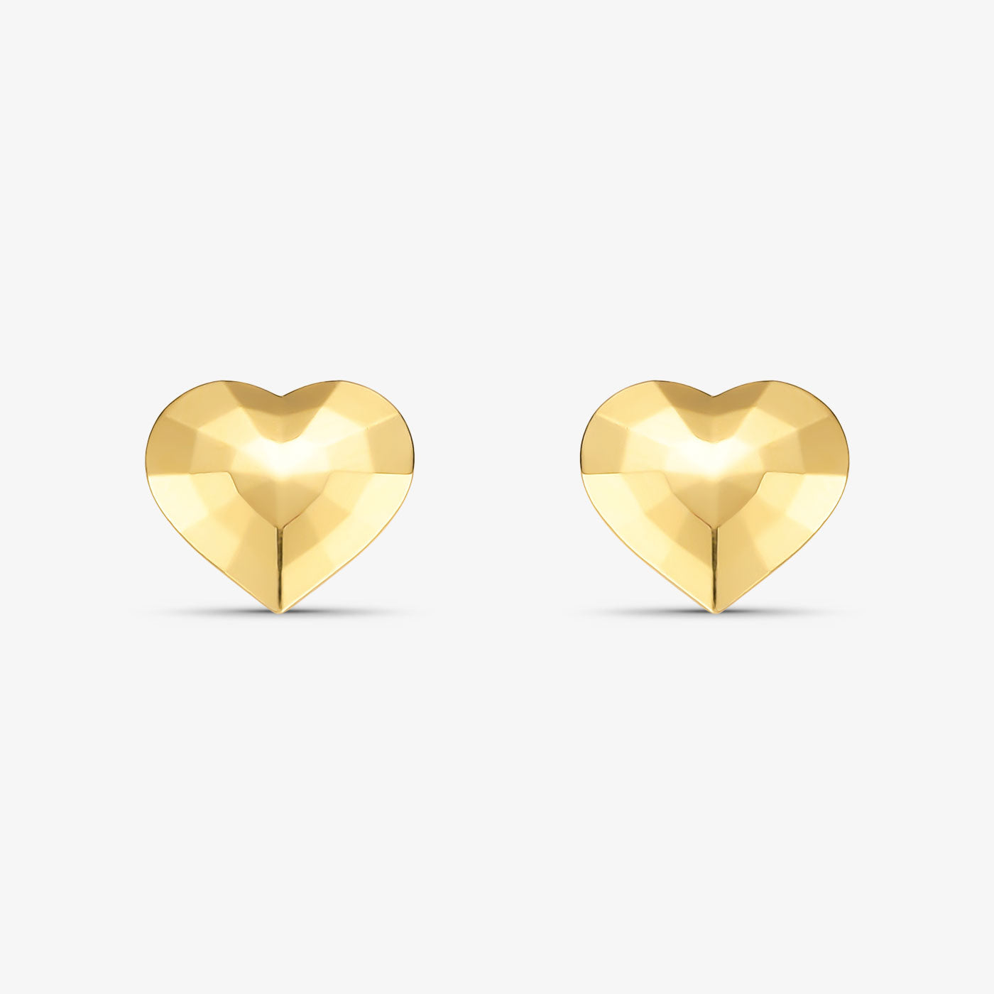 Brinco Coração Espelhado Folheado a Ouro 18k