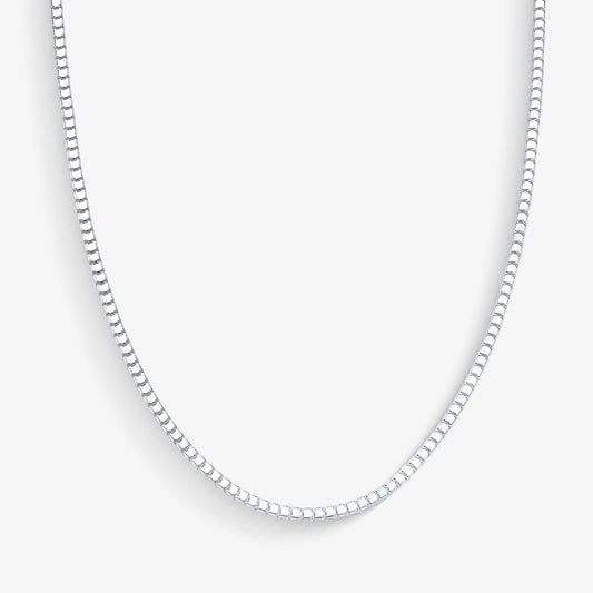 Choker Elo Cubinhos Folheado a Prata