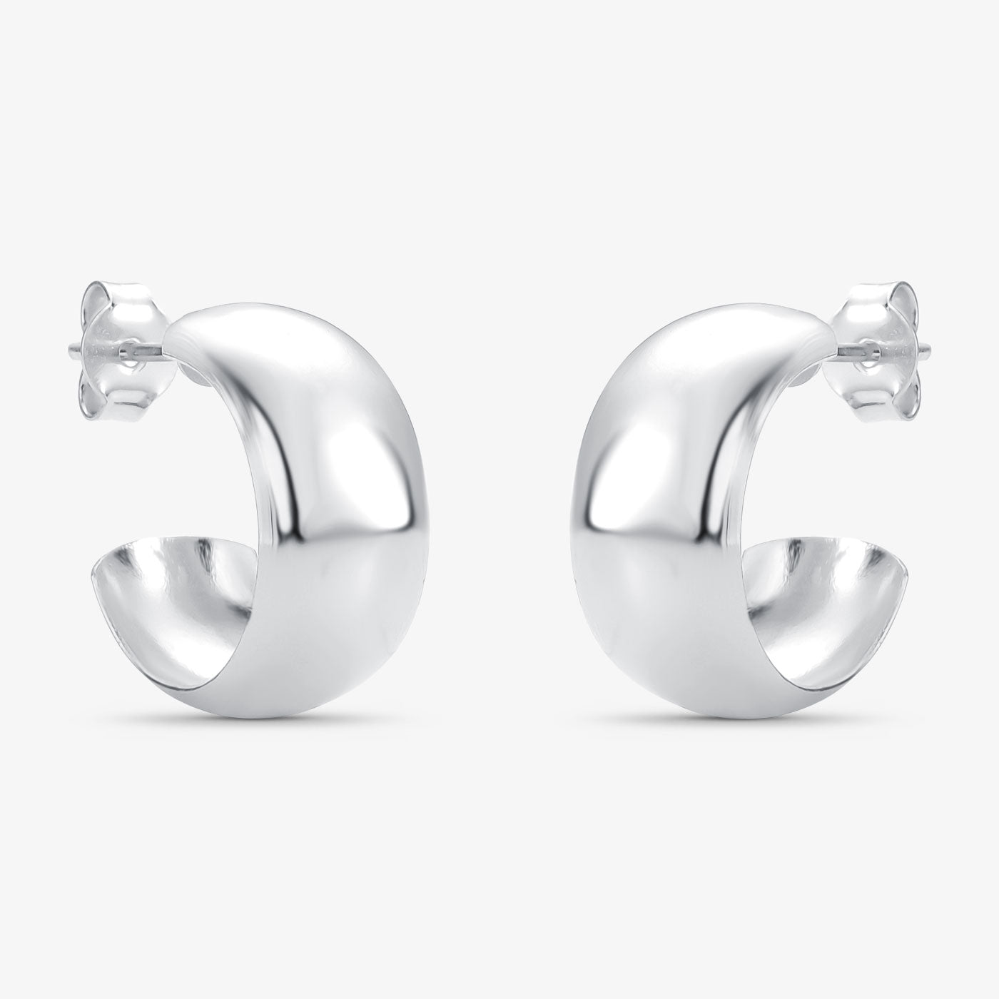 Brinco Argola Lisa 9mm Folheado a Prata