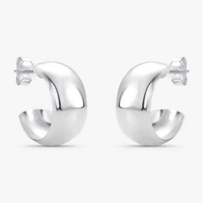 Brinco Argola Lisa 9mm Folheado a Prata