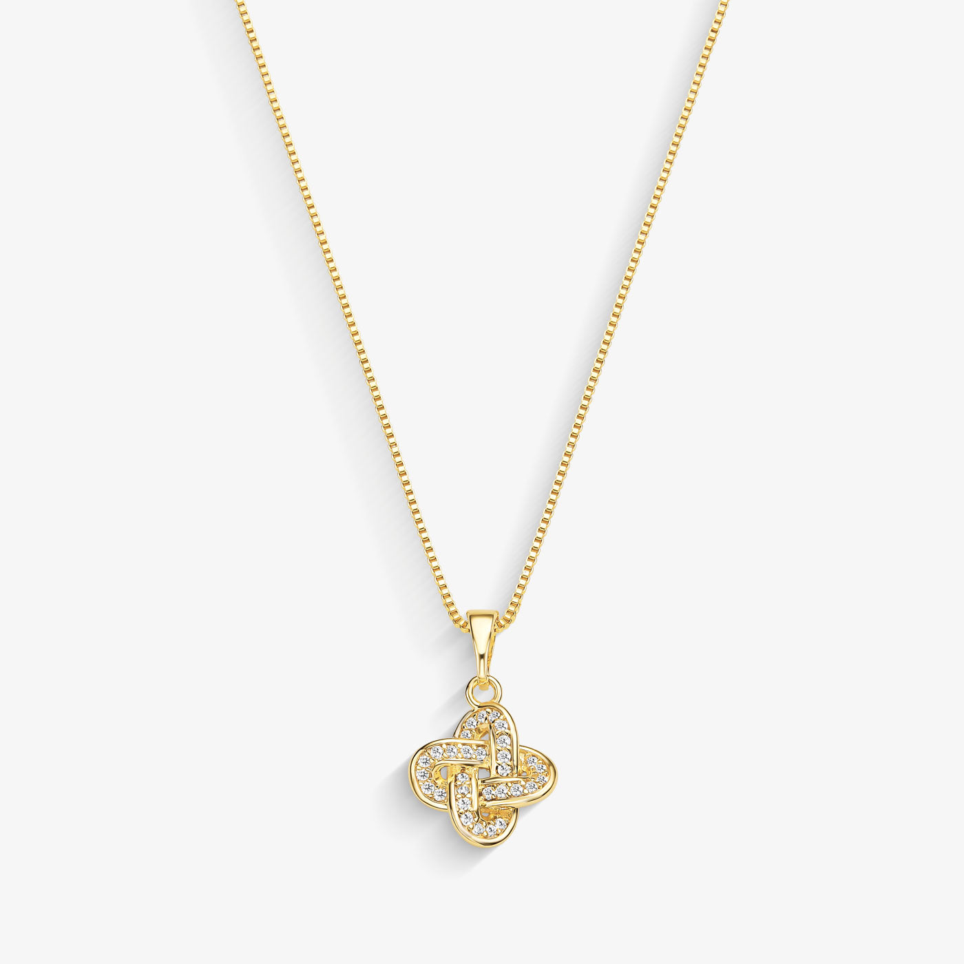 Colar Entrelaçado Cravejado Folheado a Ouro 18k