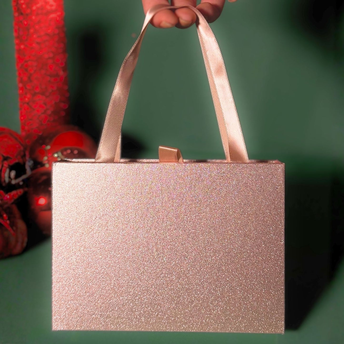 Bolsa Presente Sayuri- Caixa Rosa Glitter
