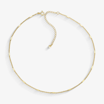 Choker Elo Português Palito Folheado a Ouro18k