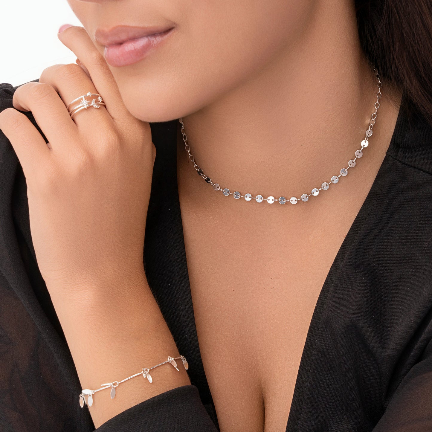Pulseira Folhas em chapa