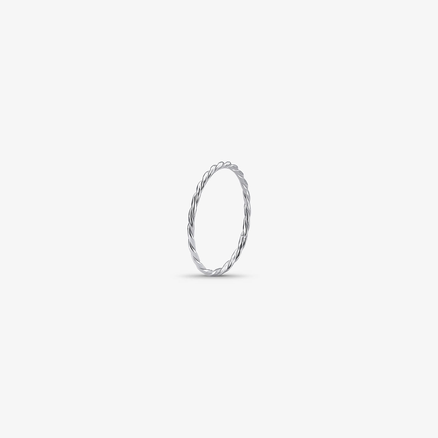 Piercing Nostril Prata Argola Torcida