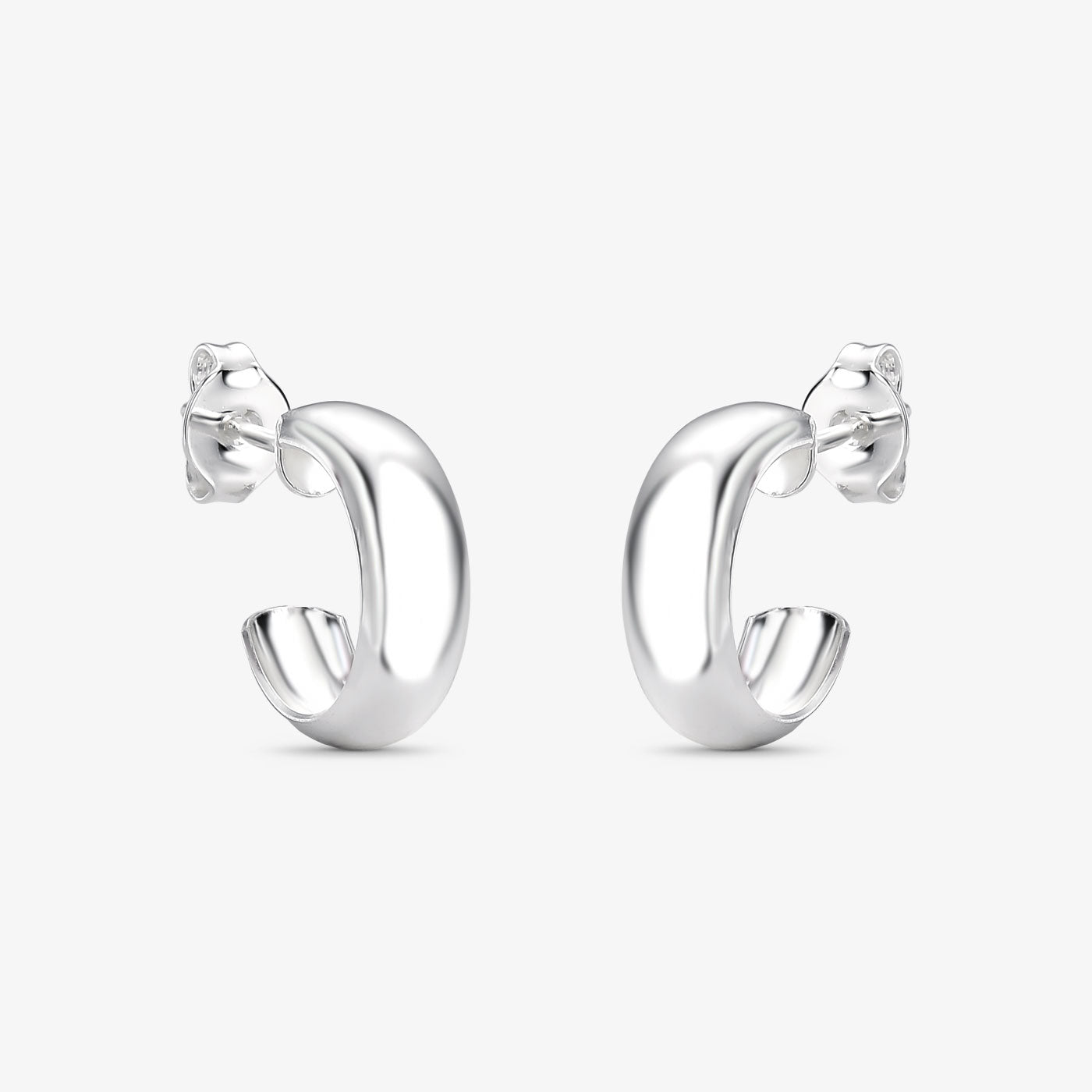 Brinco Argola Lisa 4mm Folheado a Prata