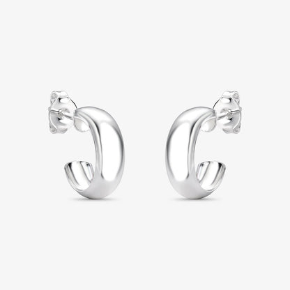 Brinco Argola Lisa 4mm Folheado a Prata