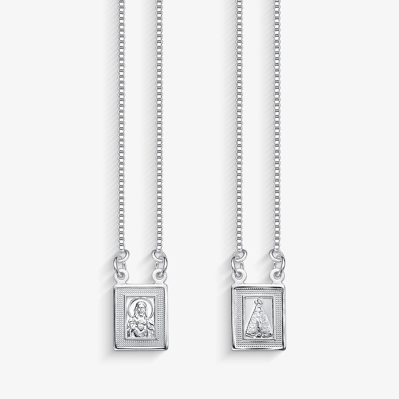 Colar Escapulario Folheado a Prata