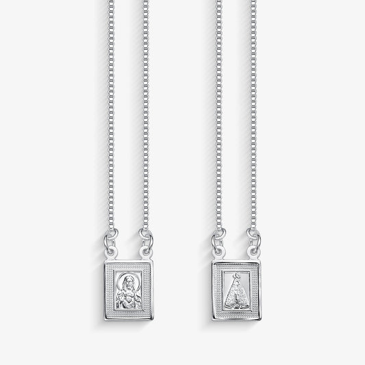 Colar Escapulario Folheado a Prata