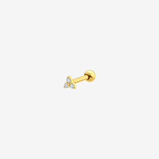 Piercing Helix Trinity Folheado a Ouro 18k