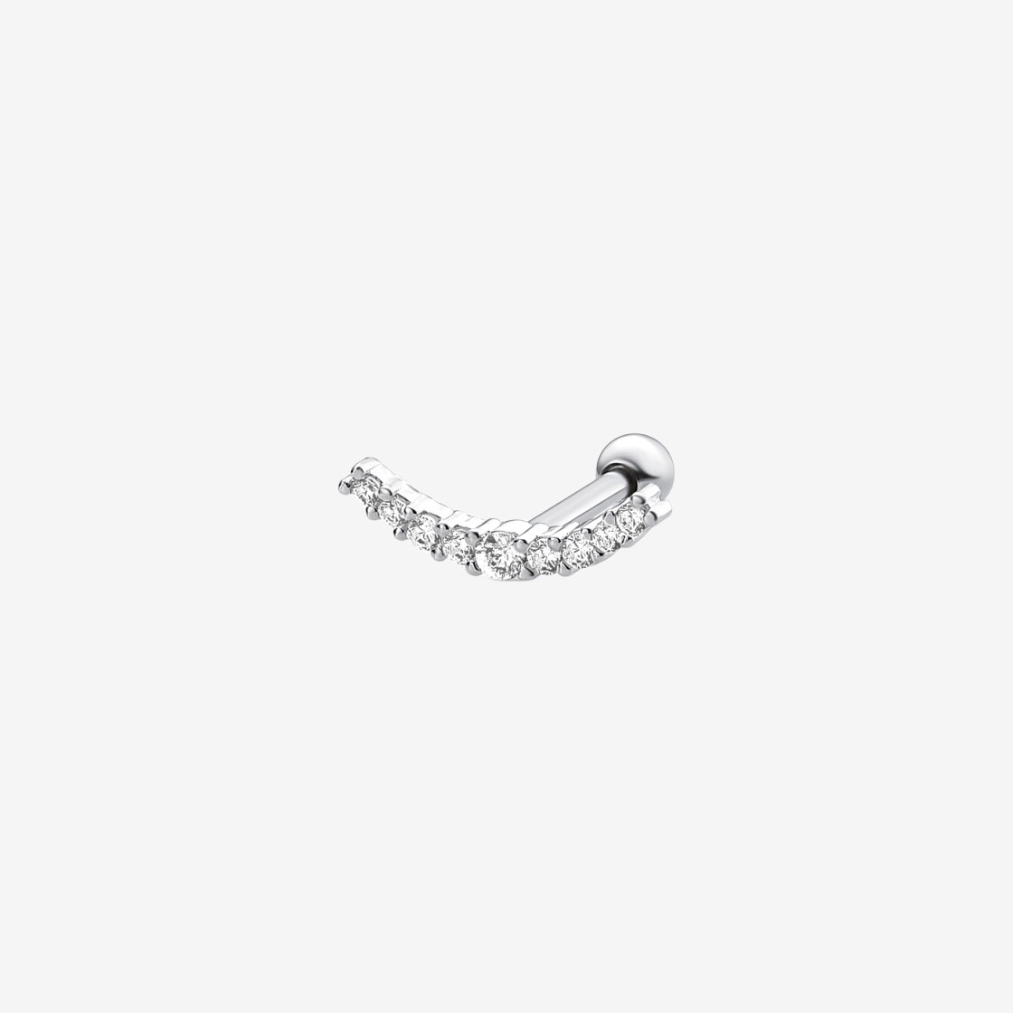 Piercing Aço Helix Arco de Zircônias