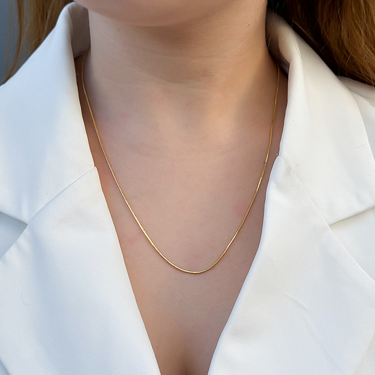 Colar Rabo de Rato Folheado a Ouro18k