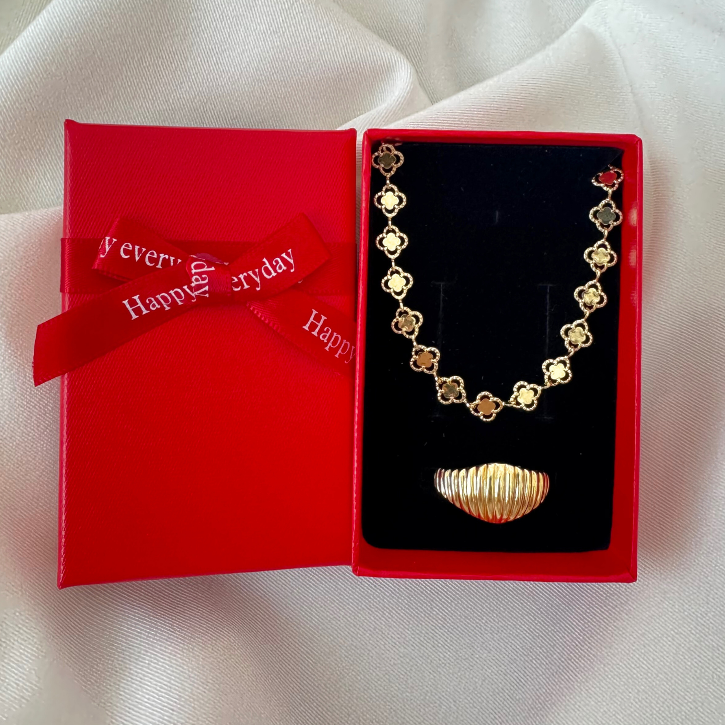 Caixa Presente Tripla Happy- Branco