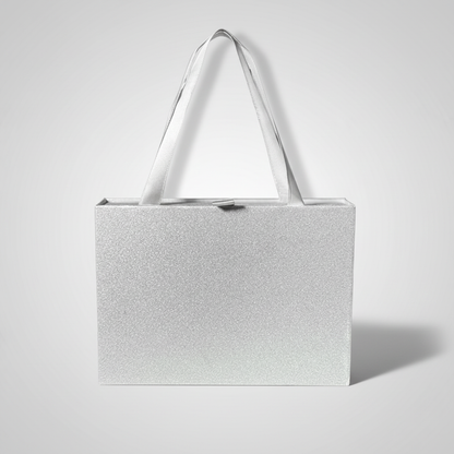 Bolsa Presente Sayuri- Caixa Prata Glitter