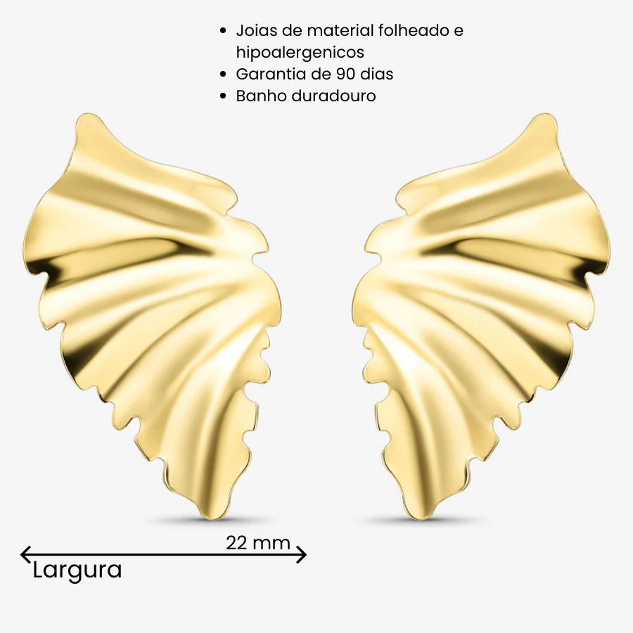 Brinco  Serena Folheado a ouro 18k