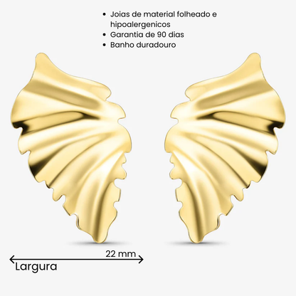 Brinco  Serena Folheado a ouro 18k