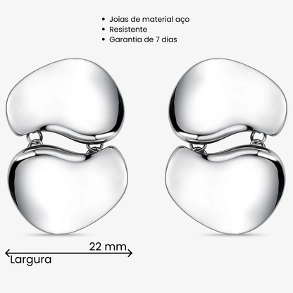Brinco Aço Orgânico Duplo