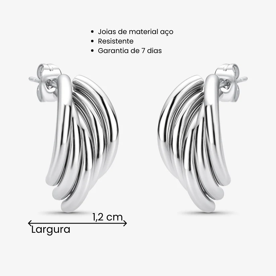 Brinco Aço Cinco Aros