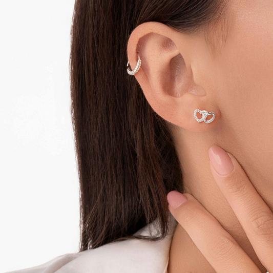 Piercing Nostril Prata Argola Cravejada