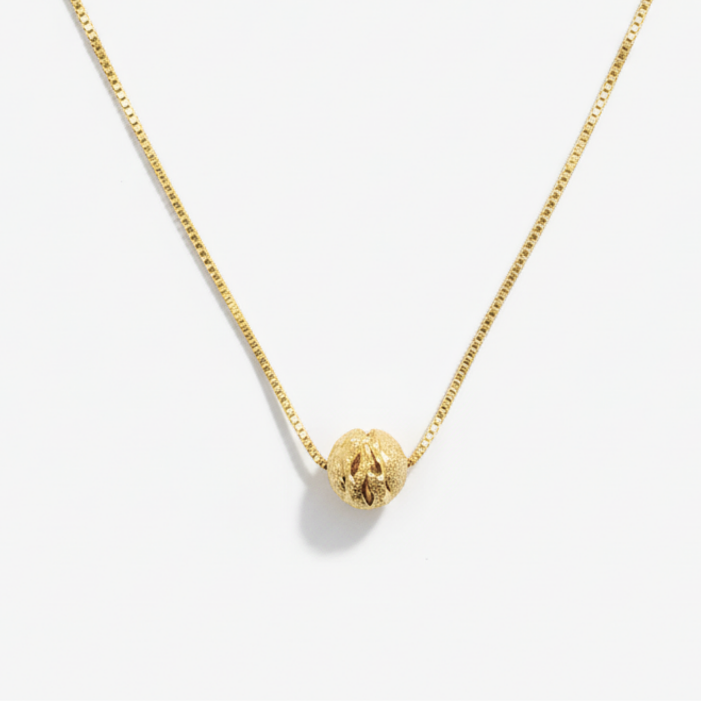 Colar Pomo Veneziana com Bolinha Folheado a Ouro 18k