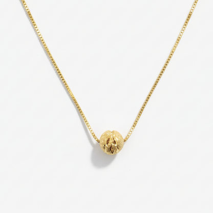 Colar Pomo Veneziana com Bolinha Folheado a Ouro 18k