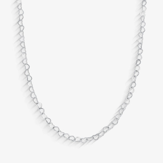 Colar Corações Entrelaçados em Aço