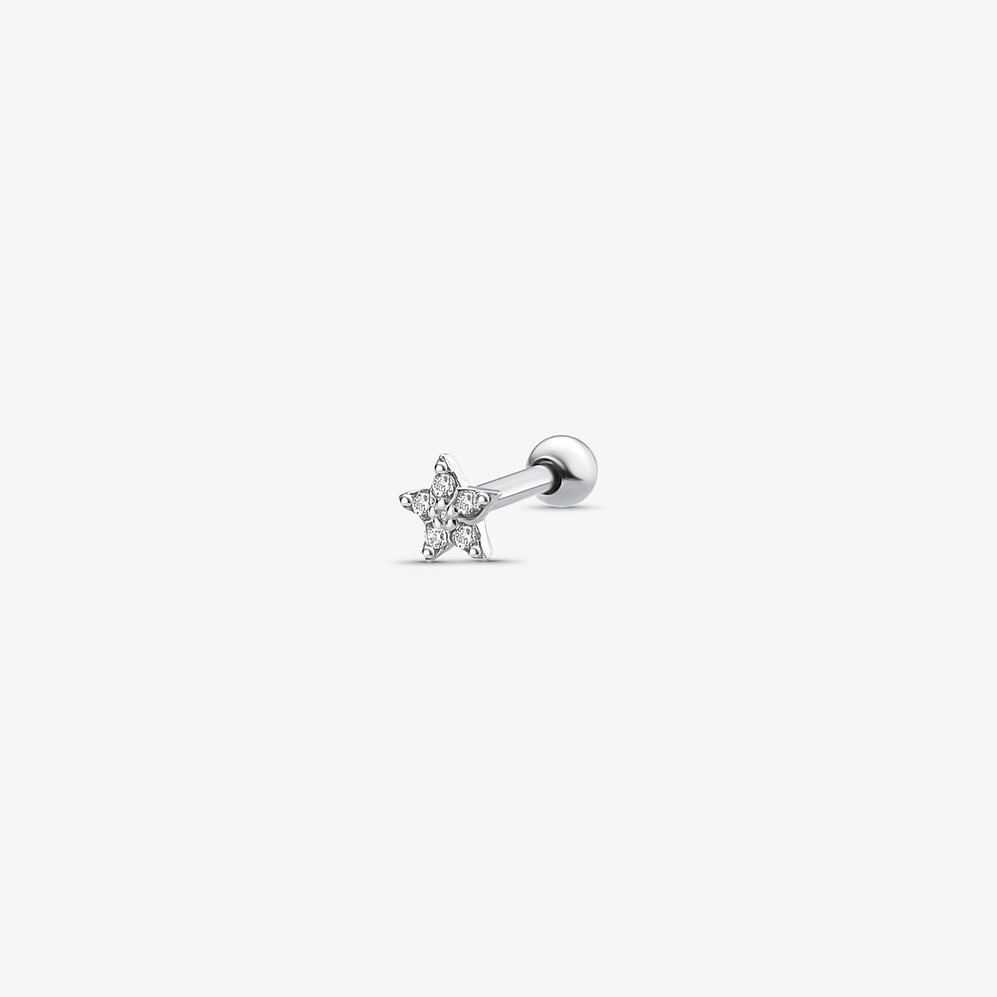 Piercing Aço Helix Flor Cravejada