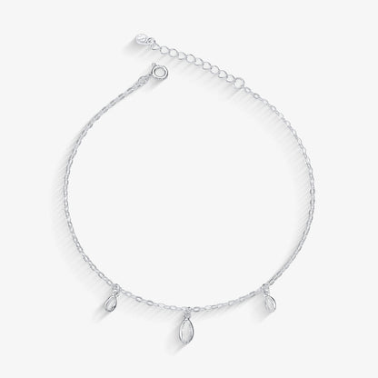 Tornozeleira Conchinhas Búzios Folheado a Prata