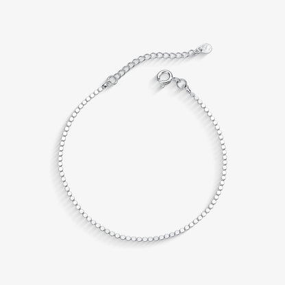 Pulseira Bolinhas Achatadas Folheado a Prata