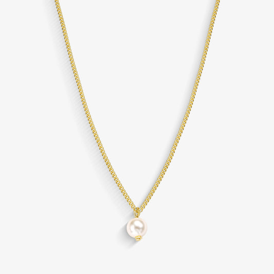 Colar Infantil Pérola Folheado a Ouro18k