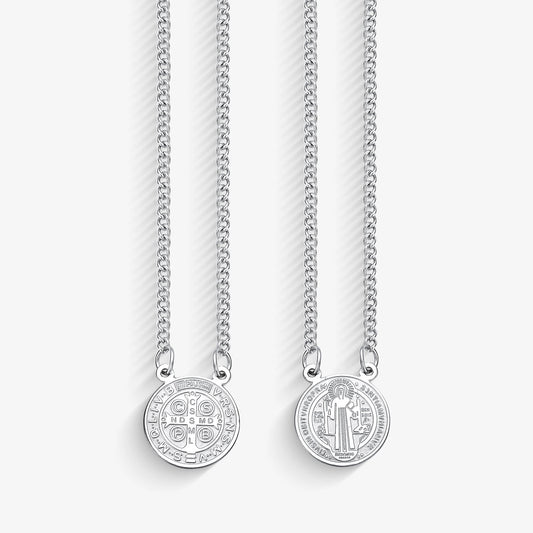 Colar Escapulário Aço Unissex São Bento