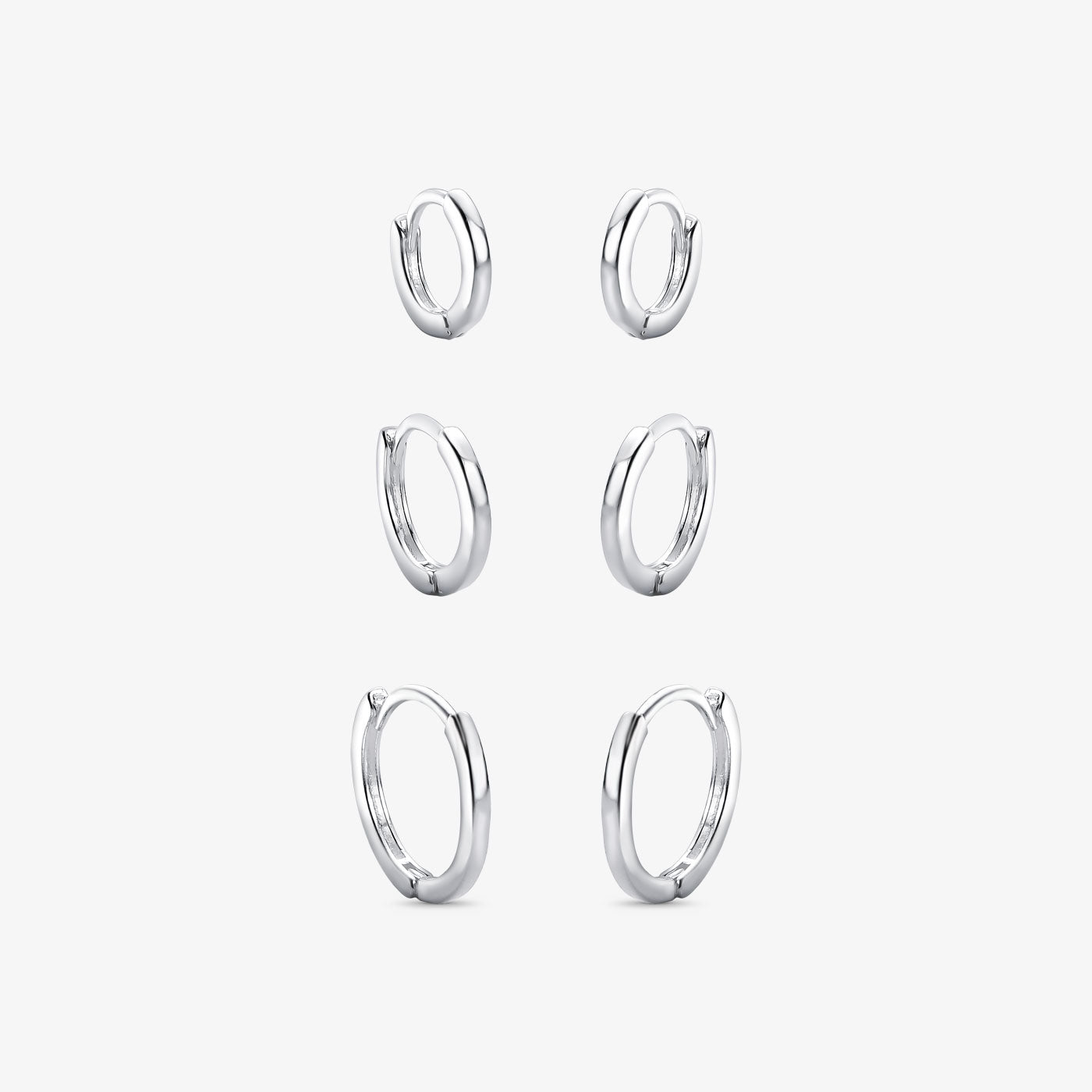 Brinco Trio de Argolas Lisas 2mm