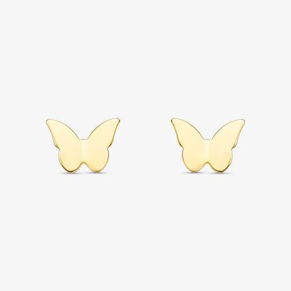 Brinco Borboleta Lisa Folheado a Ouro 18K