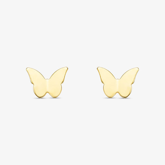 Brinco Borboleta Lisa Folheado a Ouro 18K