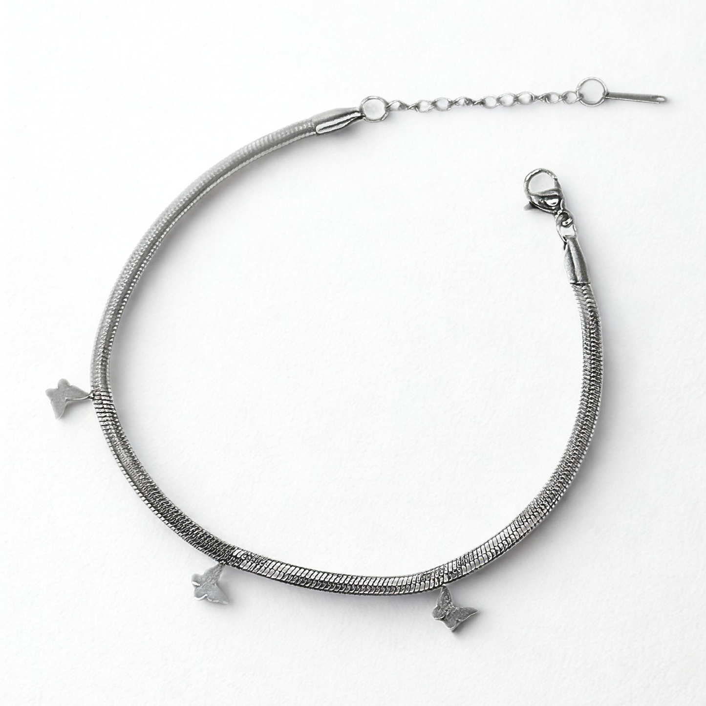 Pulseira Aço Fita Borboleta