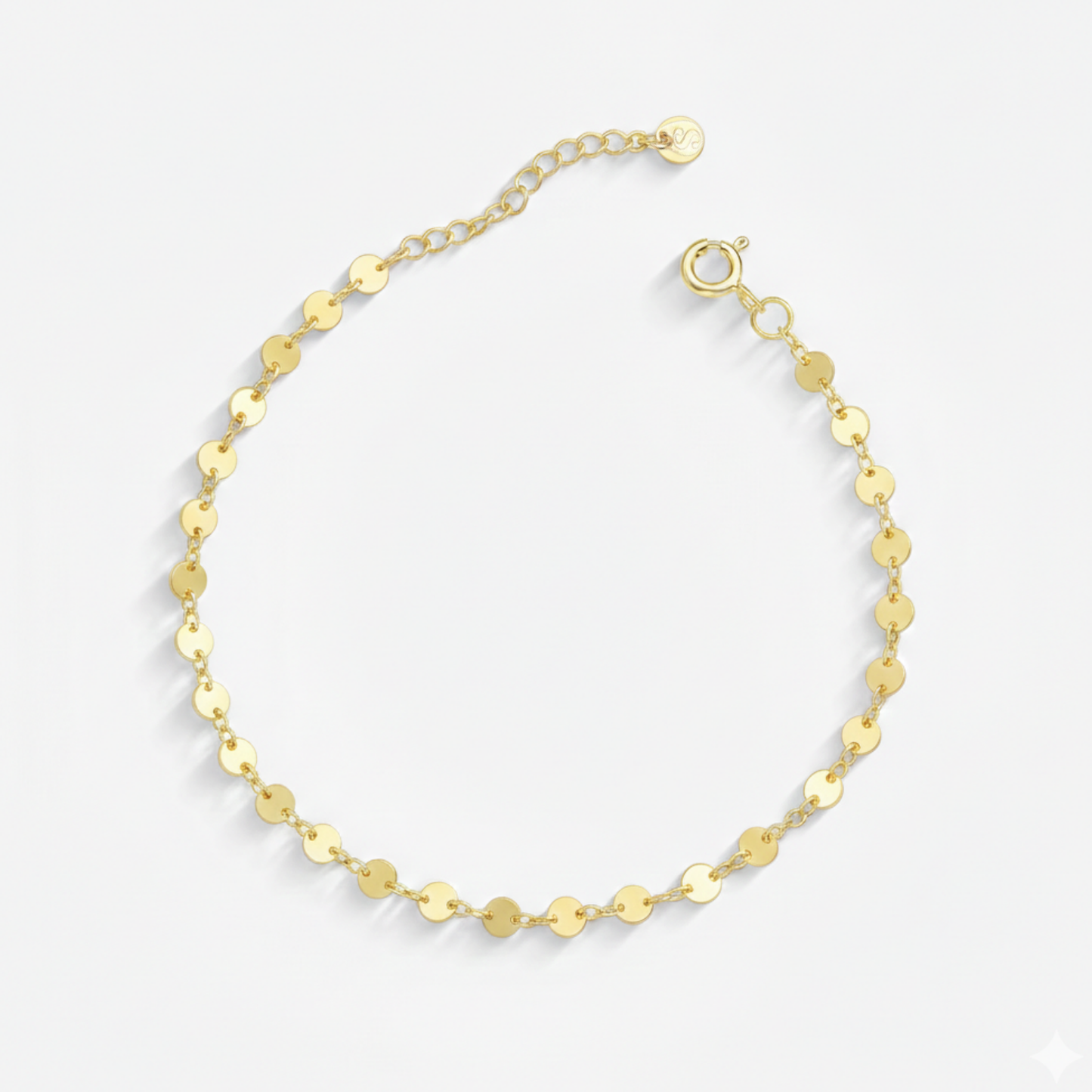 Pulseira Esplendor Elo Chapinha Redonda Folheada a Ouro 18k