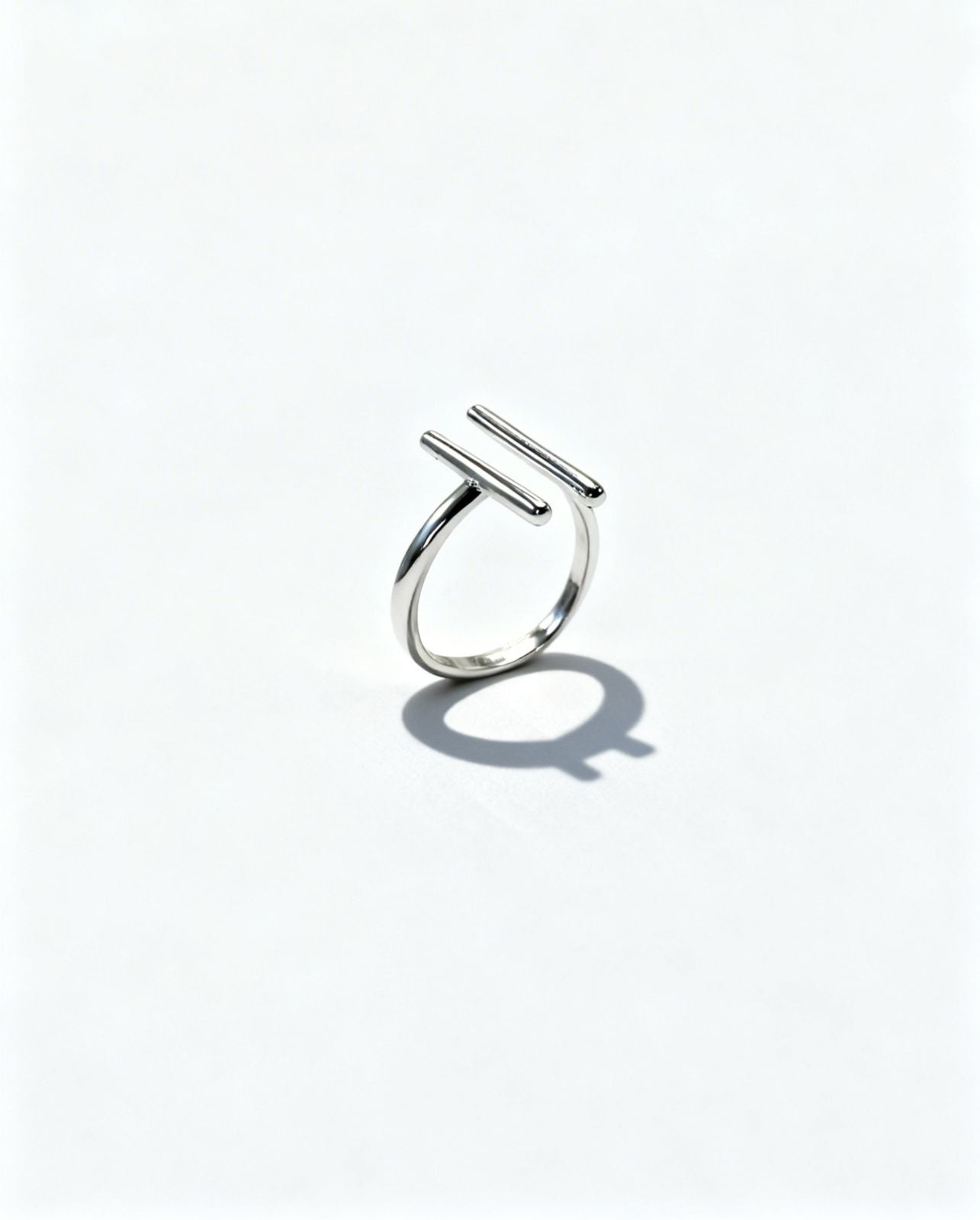 Anel Dois Palitos Folheado a Prata