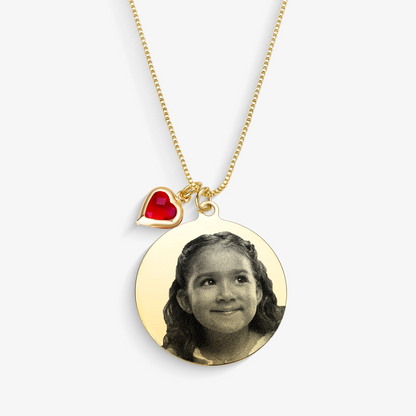Colar Medalha com Foto e Pingente Personalizado Folheado a Ouro 18K