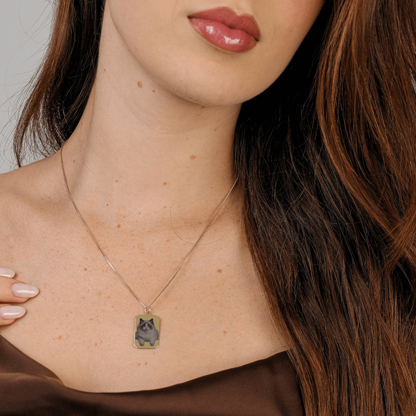 Colar Medalha Retangular com Foto Personalizado