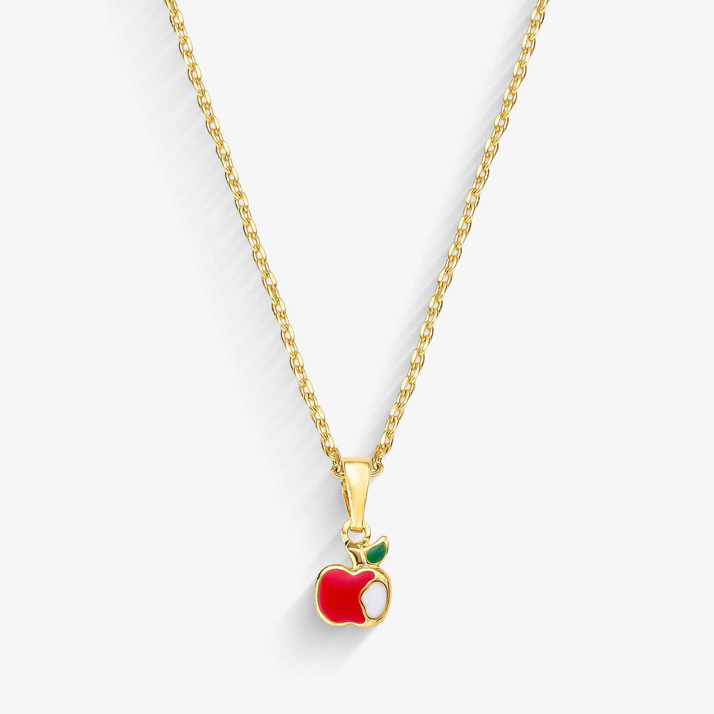 Colar Infantil Maçã Folheado a Ouro 18k