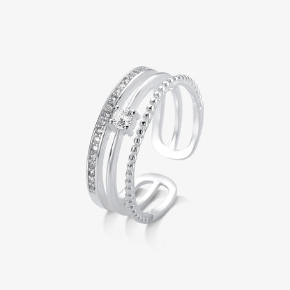 Anel Regulável Triplo com Zircônia