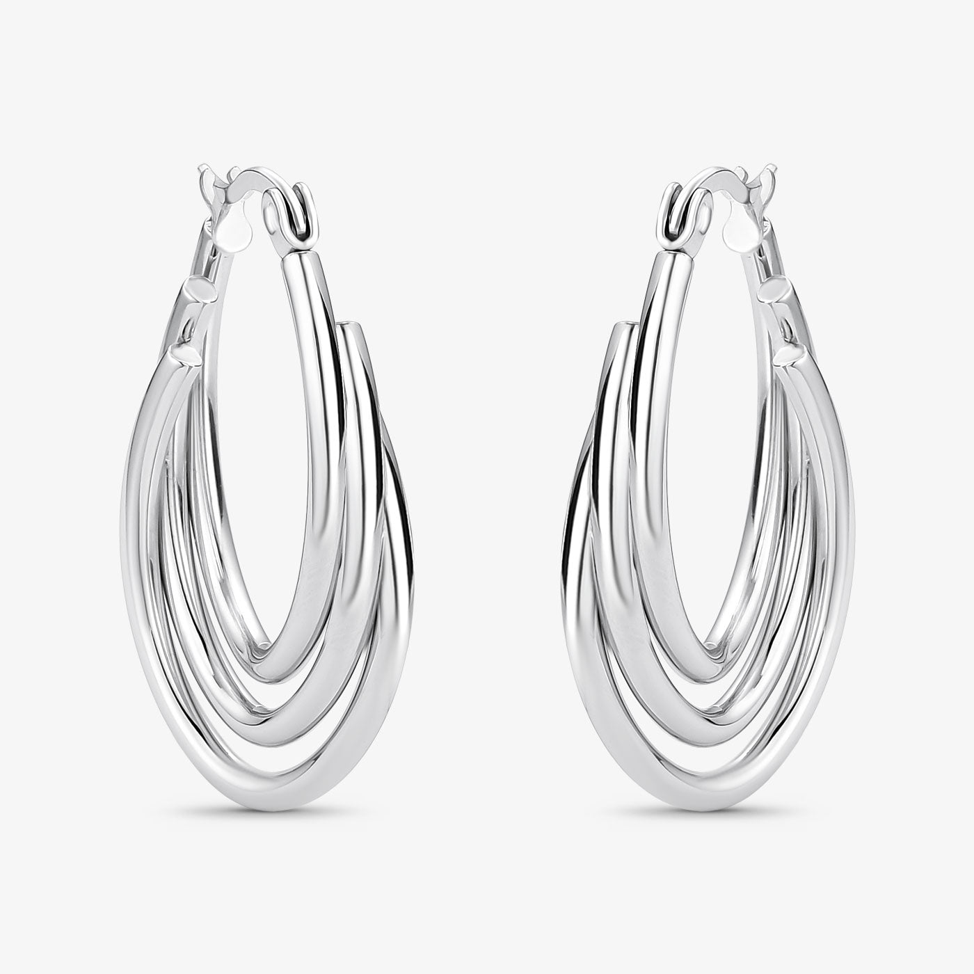 Brinco Aço Trançado com Fecho Italiano