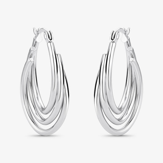 Brinco Aço Trançado com Fecho Italiano