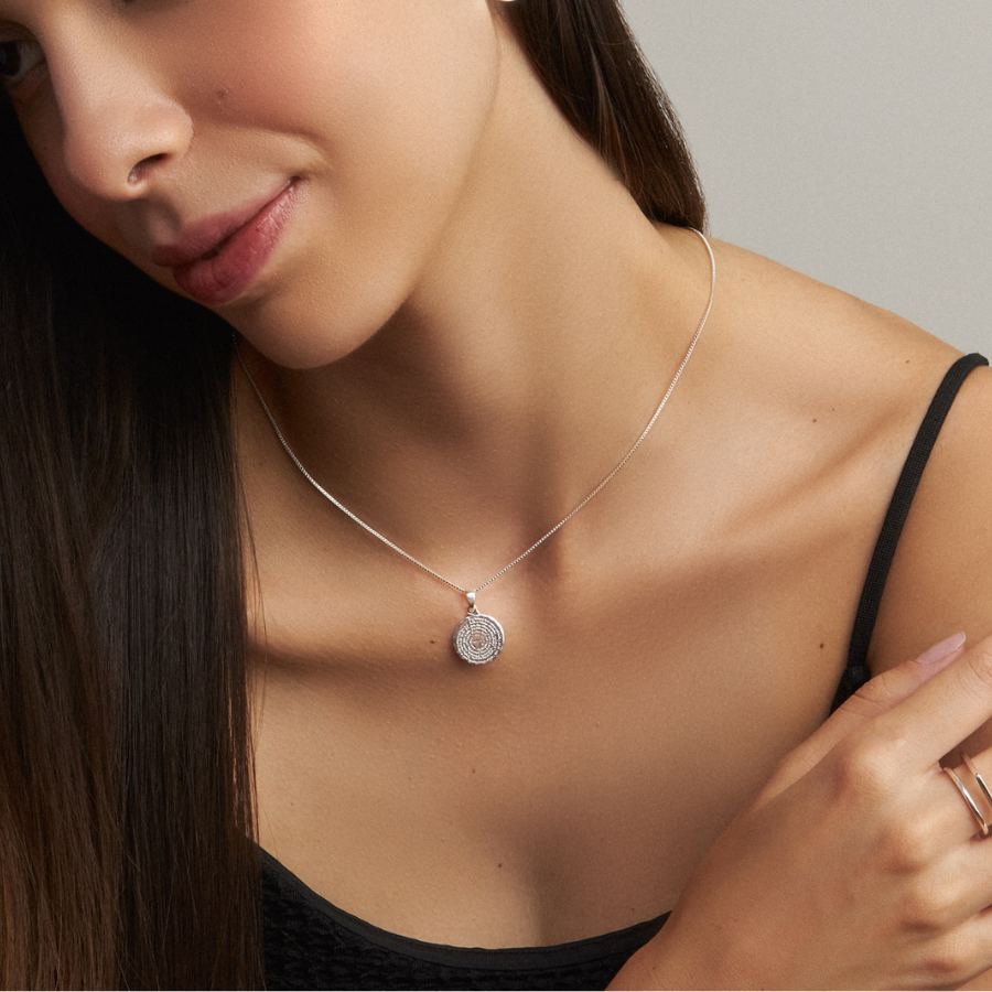 Colar Medalha Pai Nosso Folheado a Prata